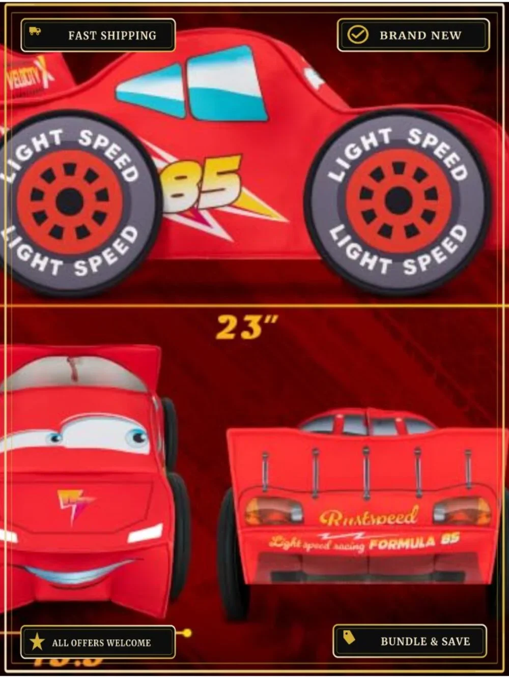 Turbo Race Car Boys Halloween Costume Kids Lightning Driver Pretend Play